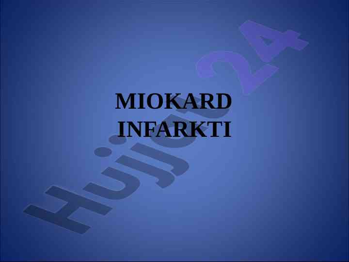 Miokard infarkti va uning patologik rivojlantirishi