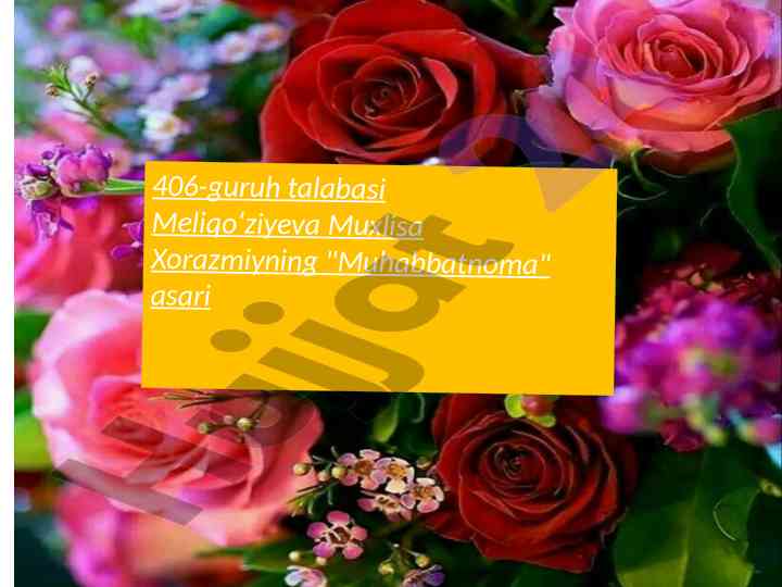 Xorazmiy va muhabbatnoma asarining janrlari