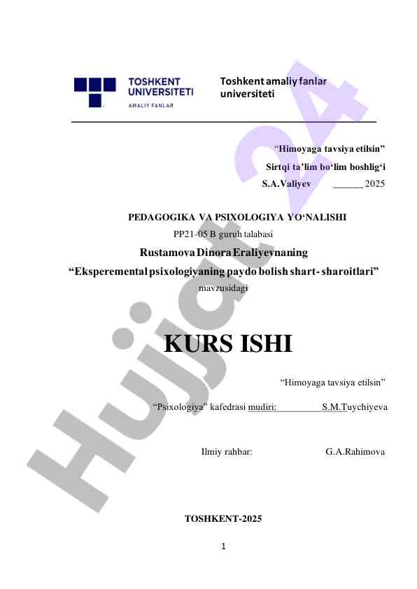 Eksperemental psixologiyaning paydo bolish shartlari