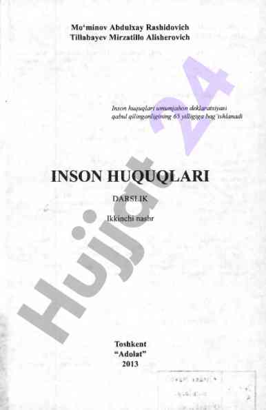 Inson huquqlari darslik ikkinchi nashr