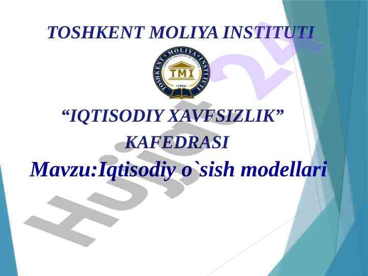 Iqtisodiy o'sish modellari tahlili va nazariyasi