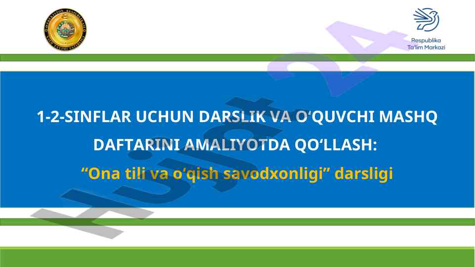 Ona tili va o‘qish savodxonligi darsligi amaliyoti