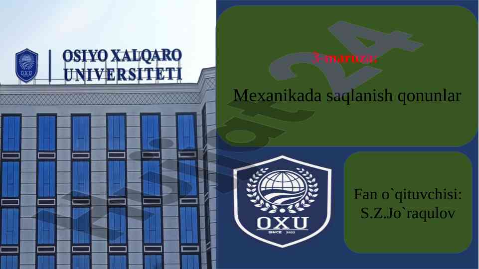 Mexanikada saqlanish qonunlari va energiya