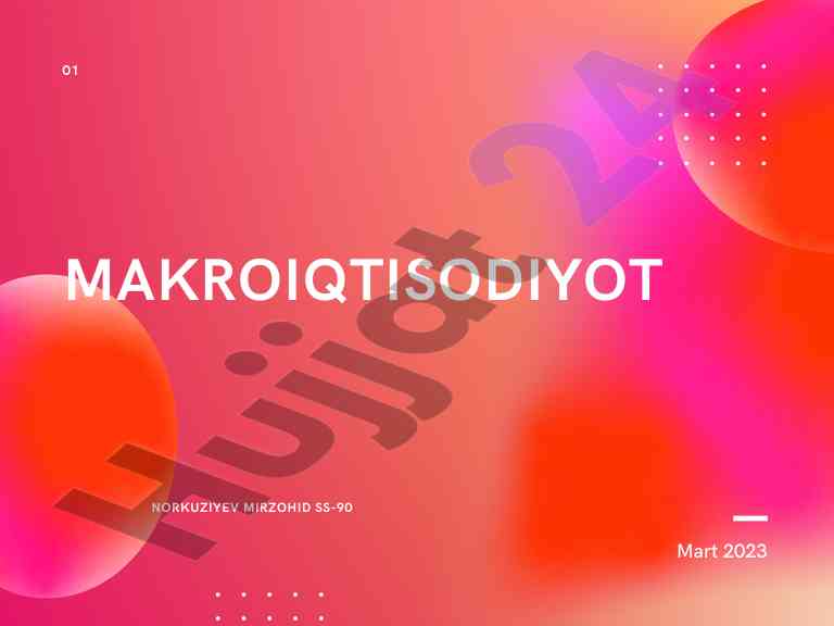 Makroiqtisodiyot va iqtisodiyot: umumiy tahlil