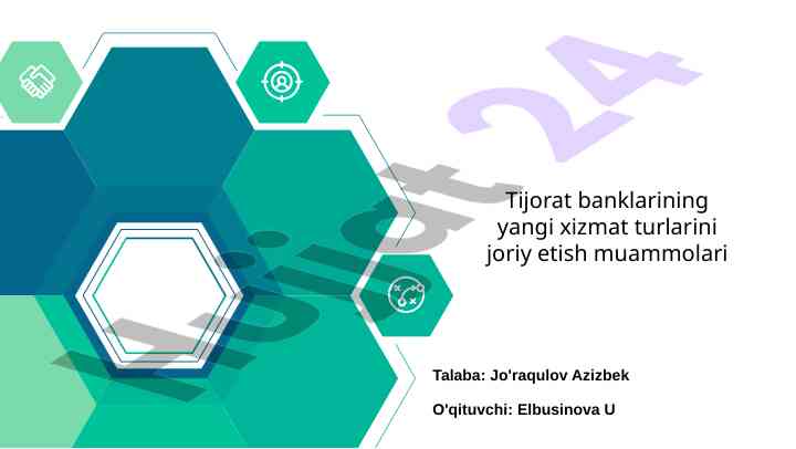 Tijorat banklarining yangi xizmat turlarini joriy etdi