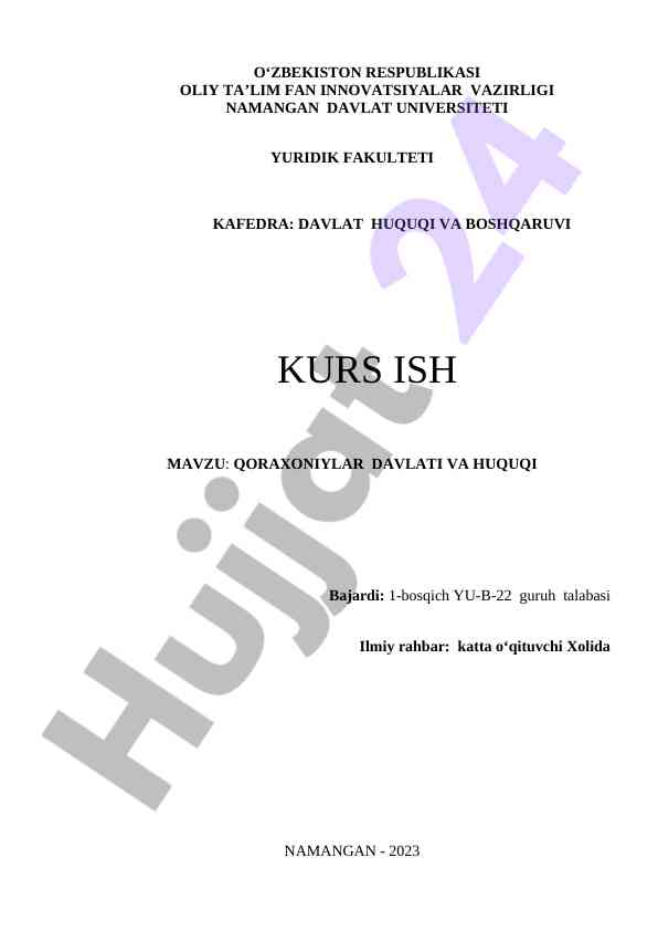 Qoraxoniylar davlati va huquqi tahlili