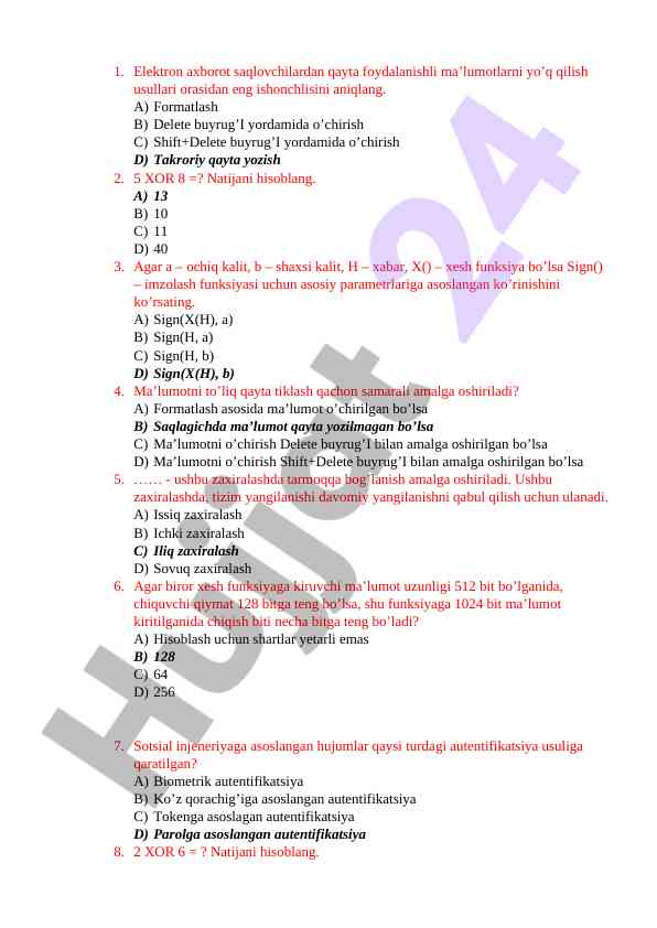 Axborot saqlovchilardan foydalanish usullari