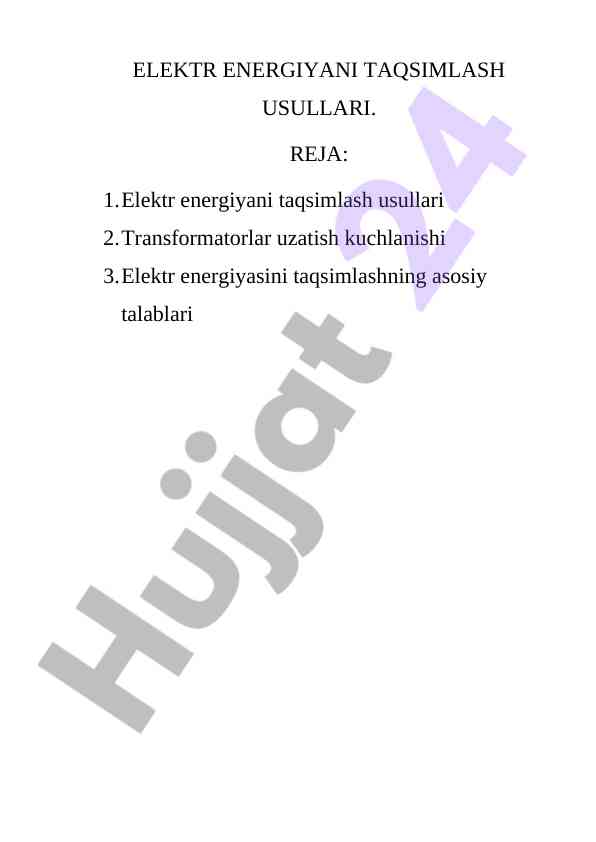 Elektr energiya ta'lim tizimi