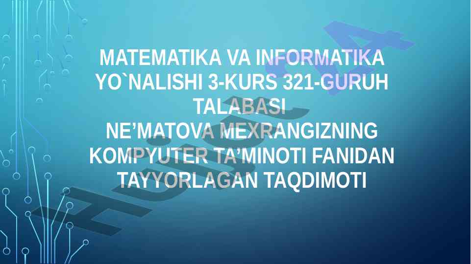 Kompyuter tizimli blokini qisimlarga ajratish
