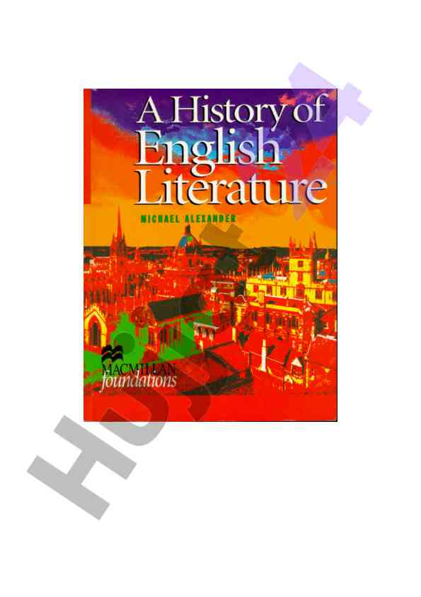 A history of english literature insights and overview