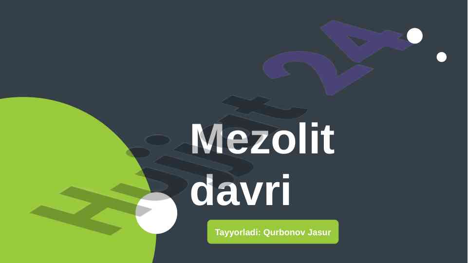 Mezolit davrining tabiiy sharoitidagi o‘zgarishlar