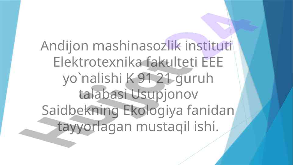 Kanalizatsiya tarmog'ini loyihalash asoslari