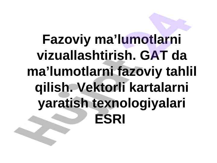 Fazoviy maʼlumotlarni vizuallashtirish texnologiyalari