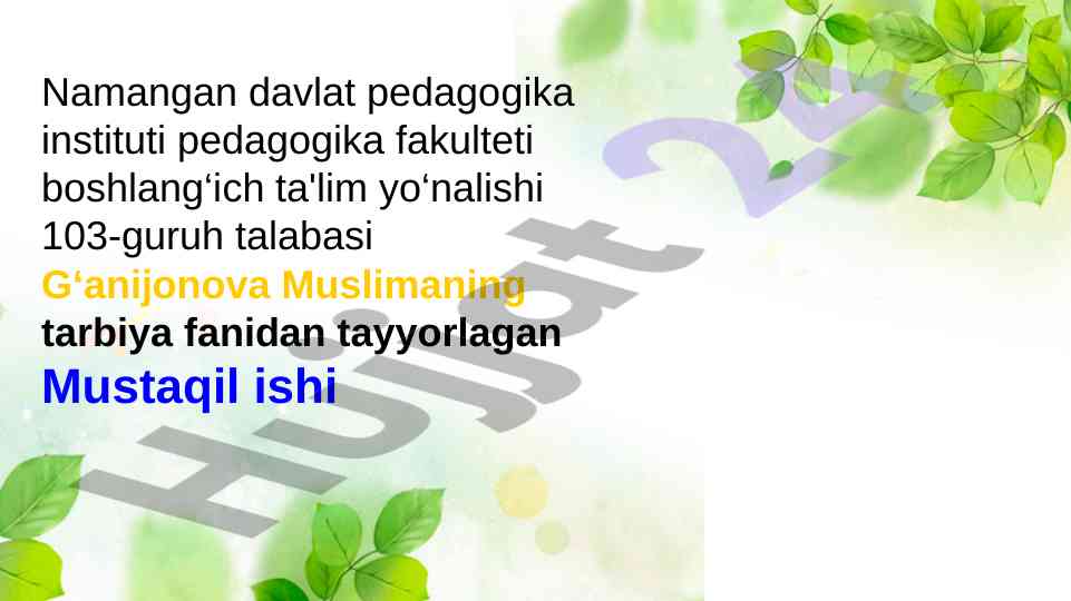 Jamoani shakllantirishning istiqbol rejalari