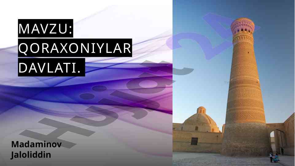 Qoraxoniylar davlati tarixi va muhim vakillari