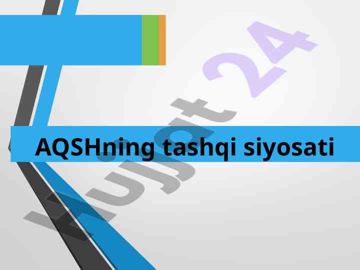 Aqshning tashqi siyosati va panamerikanizm
