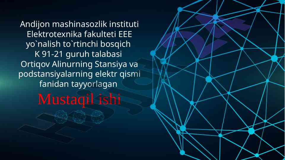 Tokni chegaralash usullari haqida mustaqil ish