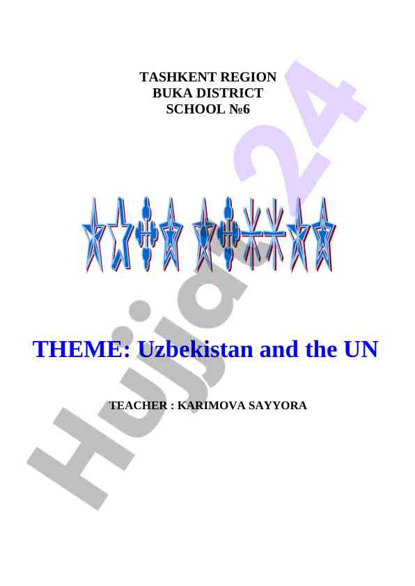 Uzbekistan and the un lesson plan overview