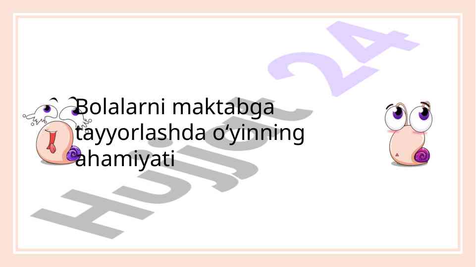 Bolalarni maktabga tayyorlashda o'yinning ahamiyati