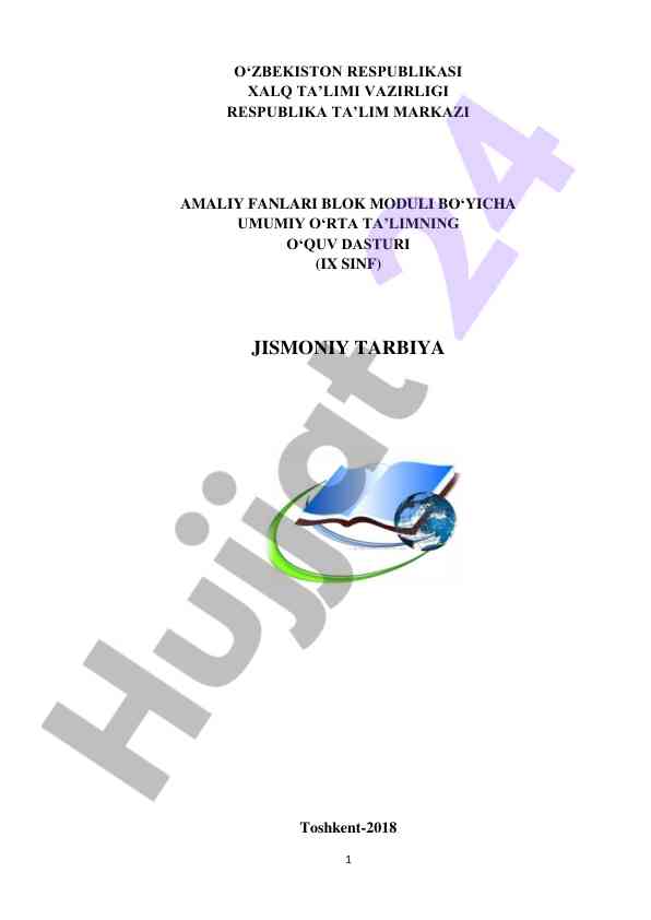 Jismoniy tarbiya o‘quv dasturi ix sinf uchun