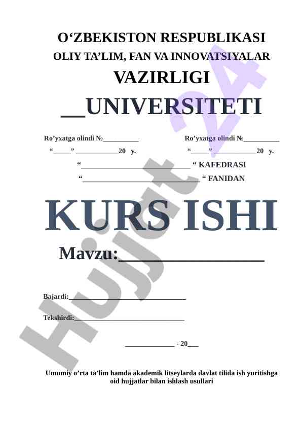 Davlat Tilida Hujjat Yuritishning Nazariy Asoslari