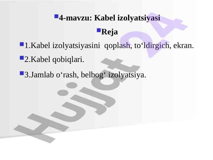 Kabel izolyatsiyasi xususiyatlari va teknik talablar