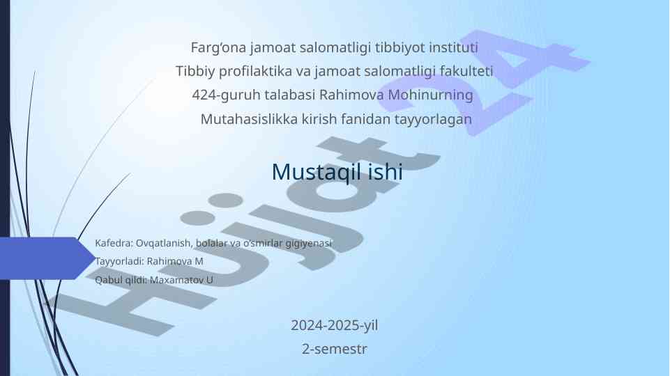 Ratsional ovqatlanishning gigiyenik prinsiplari