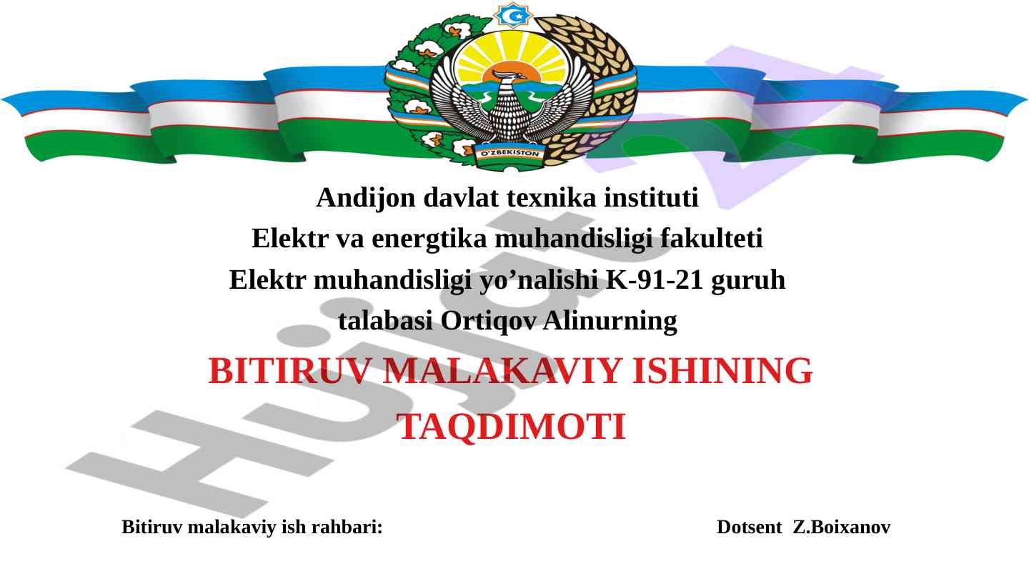 Asinxron motor chastota o'zgartkich tizimi taqdimoti