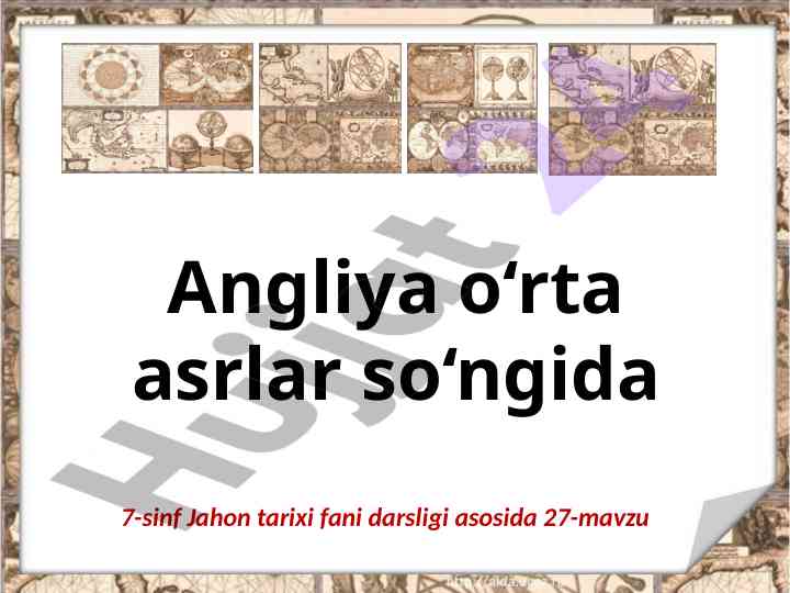 Angliya yuz yillik urushlar davrida tarixiy o‘zgarishlar