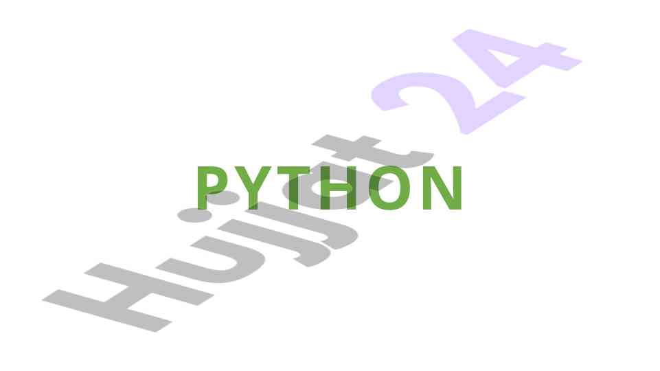 Python dasturlash tili haqida asosiy ma'lumotlar
