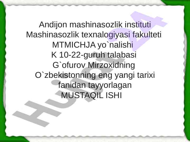 O‘zbekistonda paxta ishining tarixi va rivojlanishi