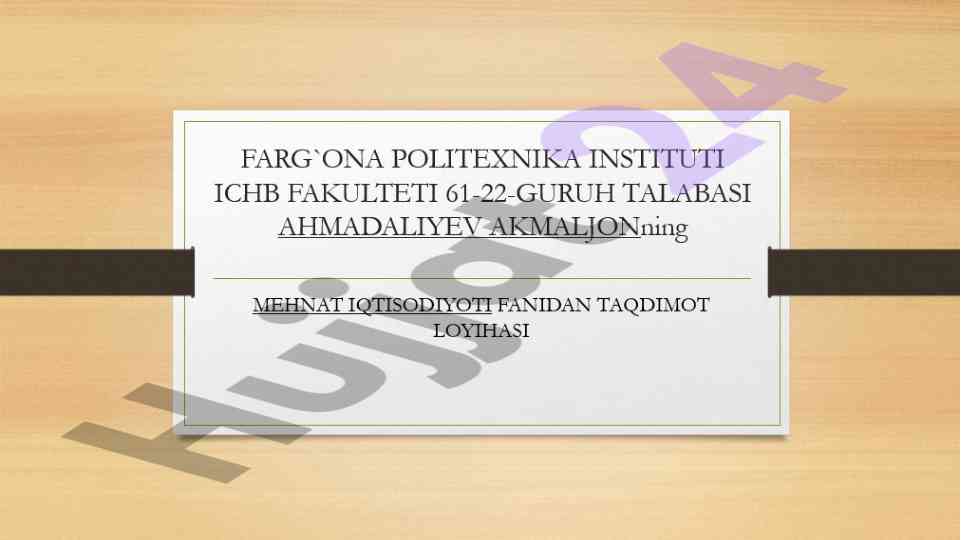 Mehnat potensialidan foydalanish ko'rsatkichlari