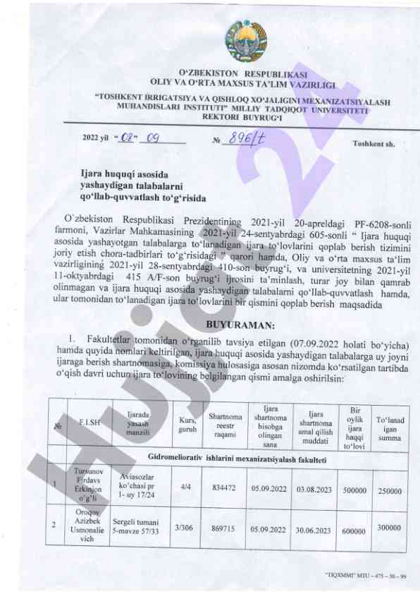 Talabalar ijara huquqi qo'llab-quvvatlash tizimi