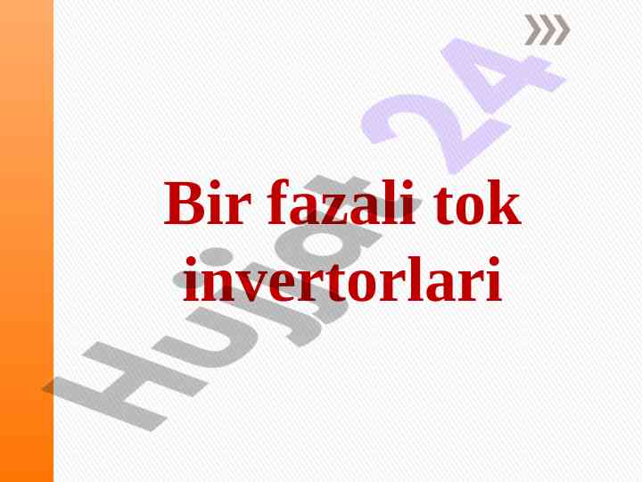 Uch fazali tok invertorlari haqida ma'lumotlar