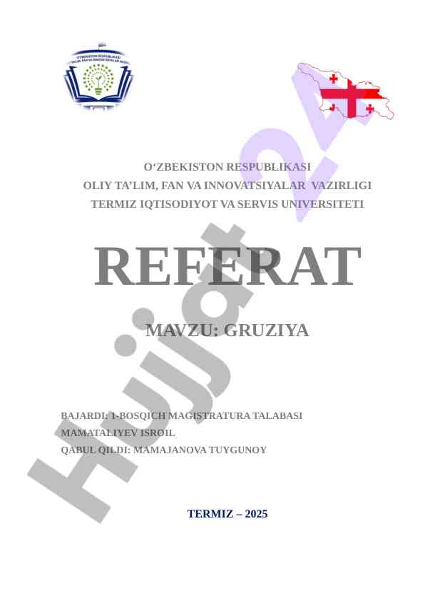 Gruziya iqtisodi va xavflari haqida ma'lumot