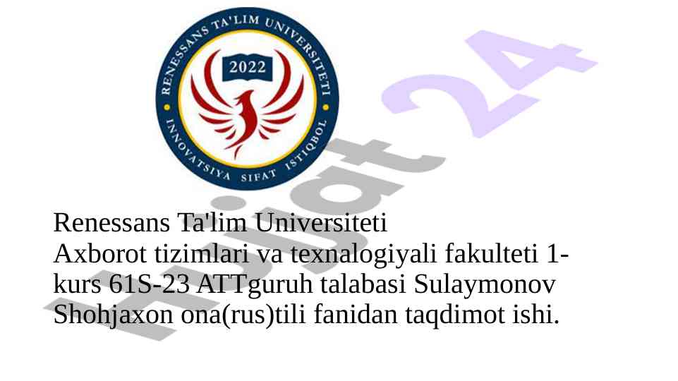 Farmoyish hujjatlari va turlari taqdimoti