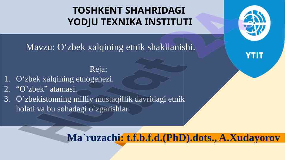 O‘zbek xalqining etnik shakllanishi hakkida maqola