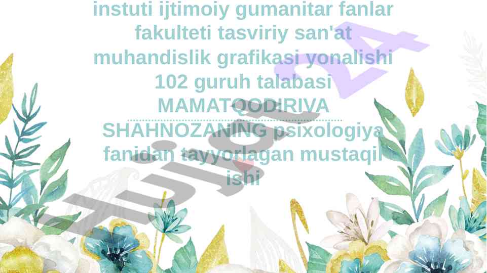 Ta'lim va tarbiya psixalogiyasi konseptsiyalari