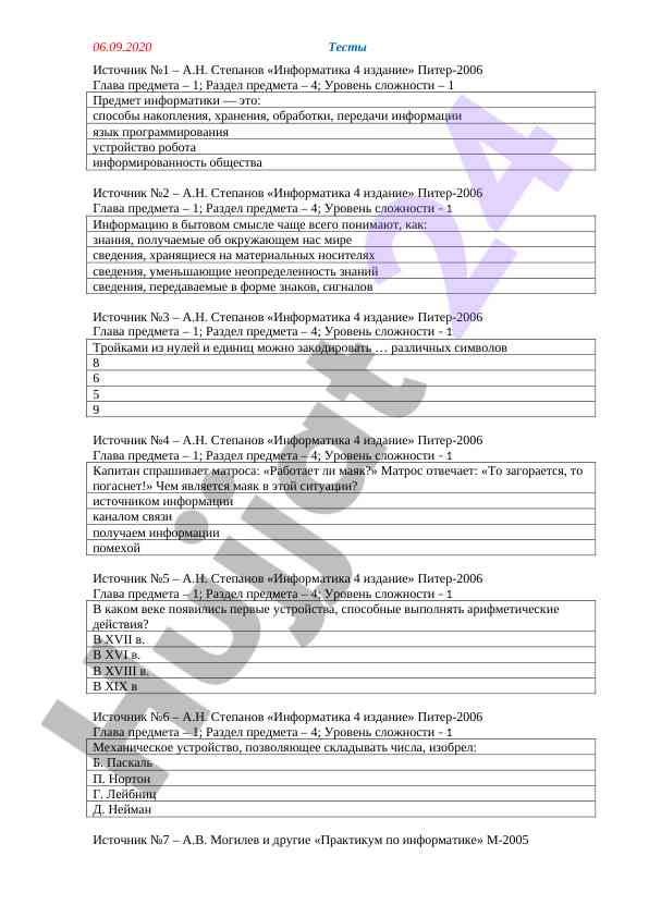 Информатика и её основные понятия