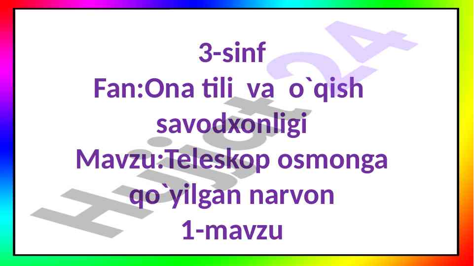 Teleskop osmonga qo'yilgan narvon