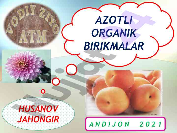 Azotli organik birikmalar tahlili