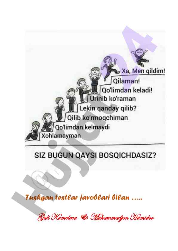 O'qituvchi va o'quchilar uchun motivatsiya testlari