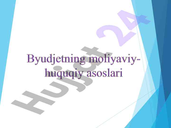 O‘zbekiston respublikasi moliya huquqi darslik