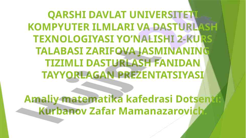 Dasturni translyatsiya qilish sxemasi