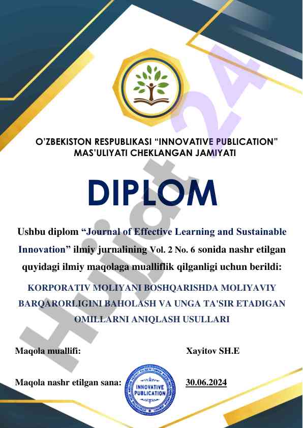 Korporativ moliyani boshqarishda moliyaviy barqarorlik