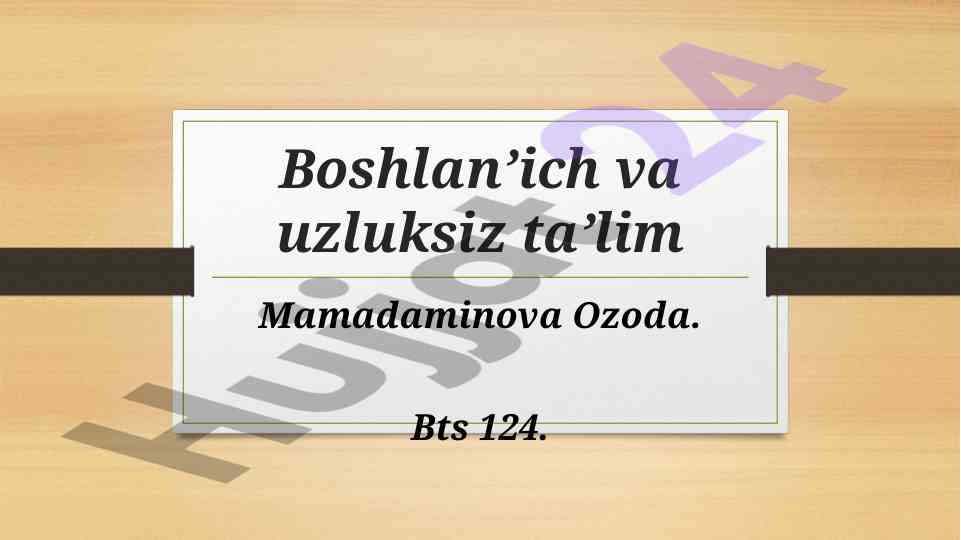 Bolalar tarbiya jamoasi va yaxlit pedagogik jarayon