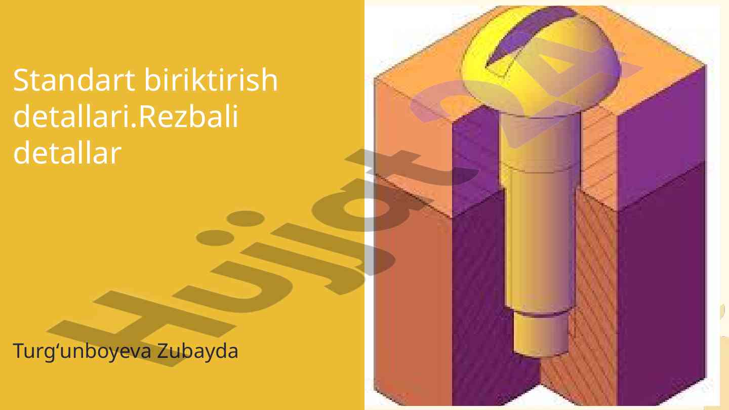 Rezbali detallar va ularning qo'llanilishi