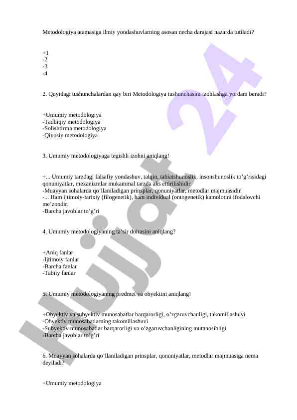Ilmiy yondashuvlar va metodologiya tushunchalari
