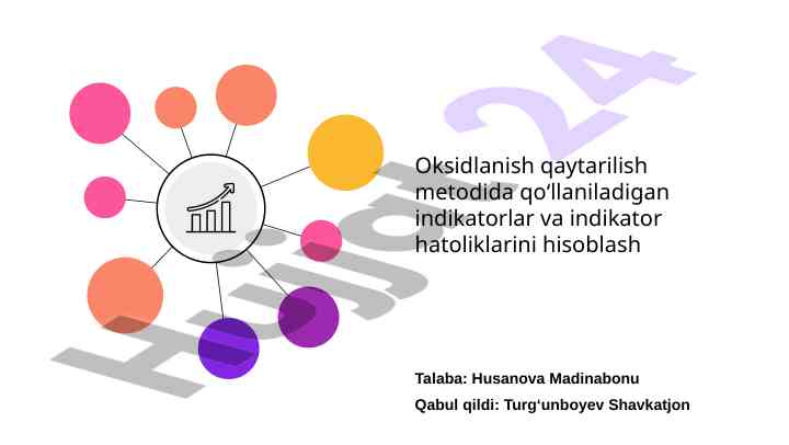 Oksidlanish-qaytarilish usulida indikatorlar hisoblash