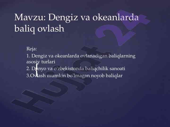 Dengiz Va Okeanlarda Baliq Ovlash Turlari